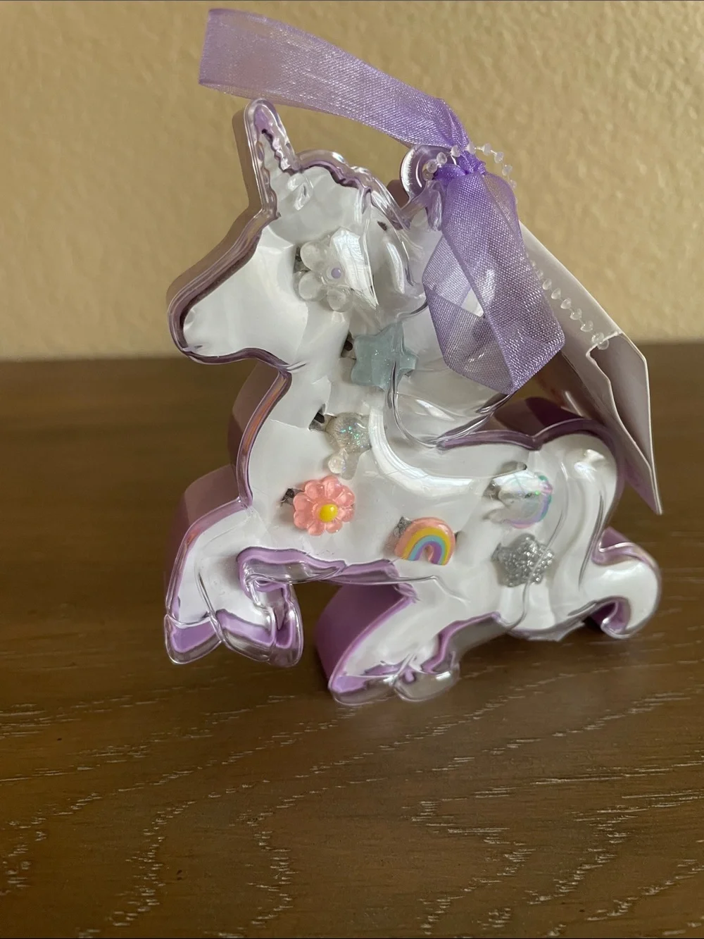 💖 Pick three $15 Claire’s items - Claire’s Purple and White Unicorn Ring set